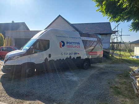 Izolace stropu novostavby rodinného domu na Svitavsku